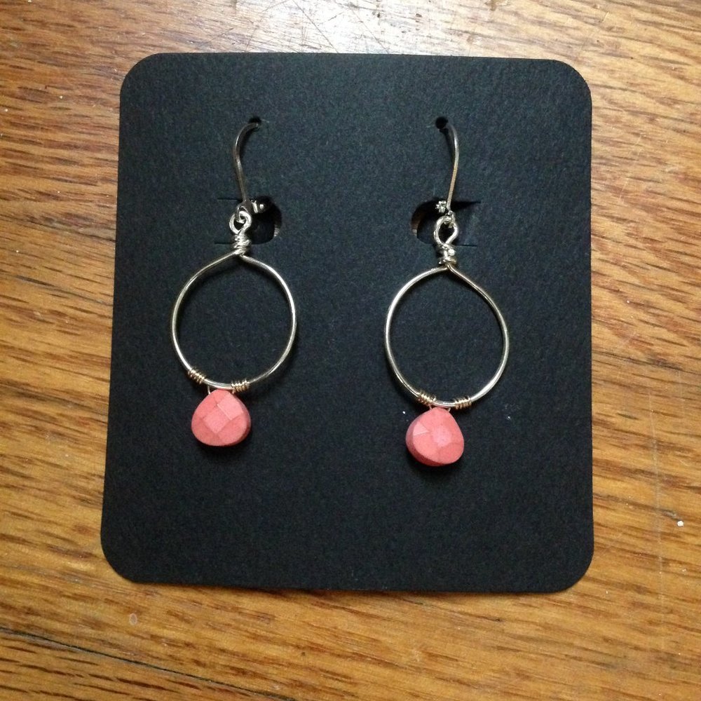Pink Coral Earrings